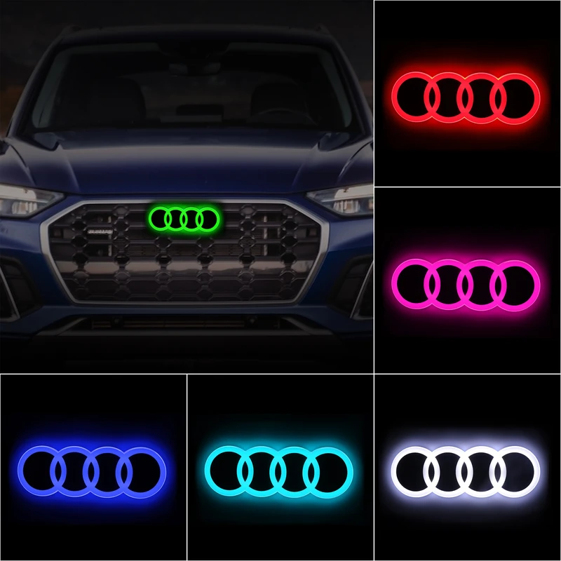 Illuminated Rings Front Grill Badge Emblem Lights Up For Audi E-tron