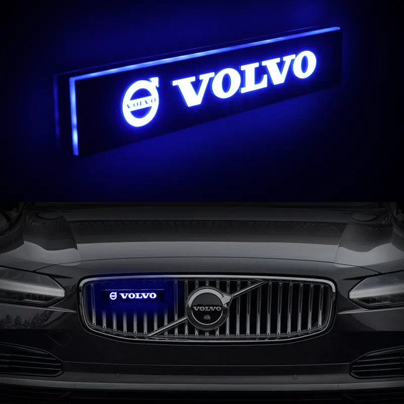 LED Volvo LOGO Emblem Sticker Car Front Grill Lights