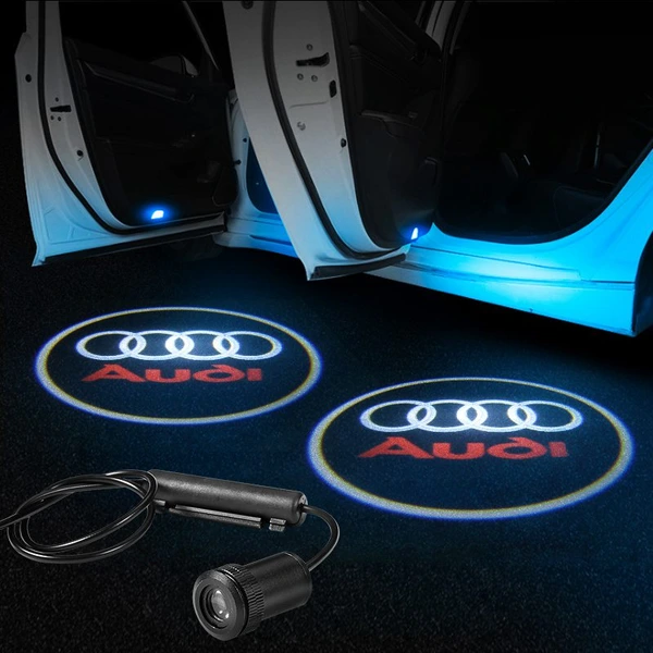 LED Car Logo Door Lights - Drilled install-Audi for Audi