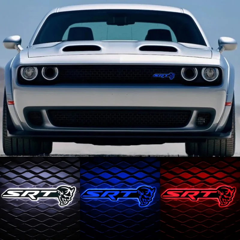 LED SRT Demon Badge Front Grill Emblem