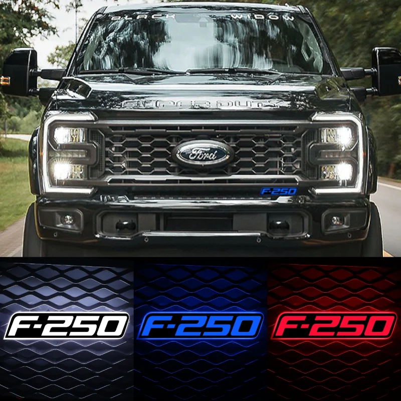 Illuminated F250 Badges For Ford Front Grill